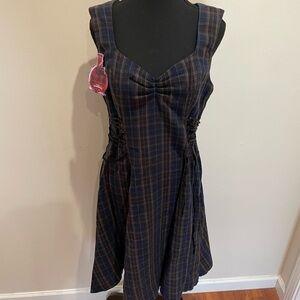 Dr Faust Plaid Sleeveless Dress